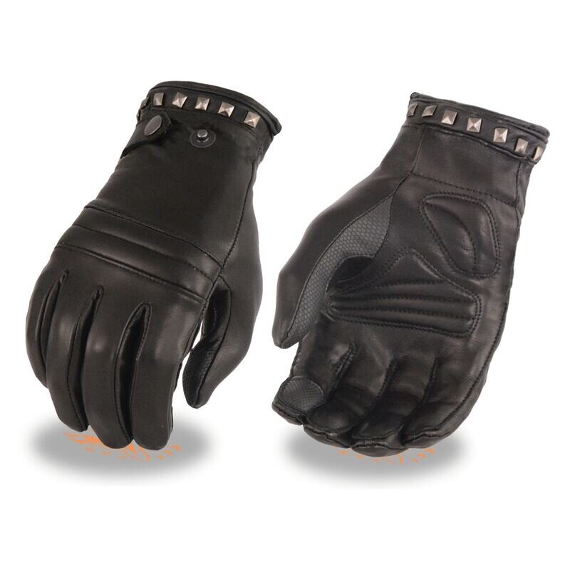 Women’s Leather Thermal Lined Glove w/ Studding Detail – Touch Screen Fingers
Brand : Milwaukee Leather