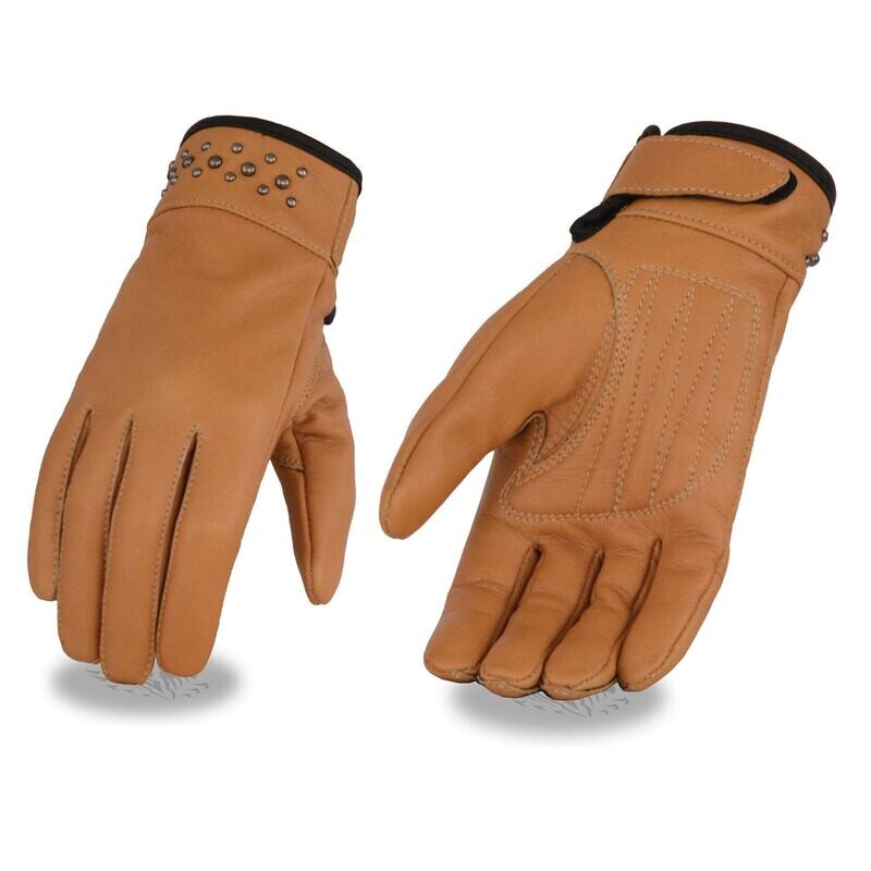 Women’s Leather Glove w/ Gel Pam & Rivet Detailing
Brand : Milwaukee Leather