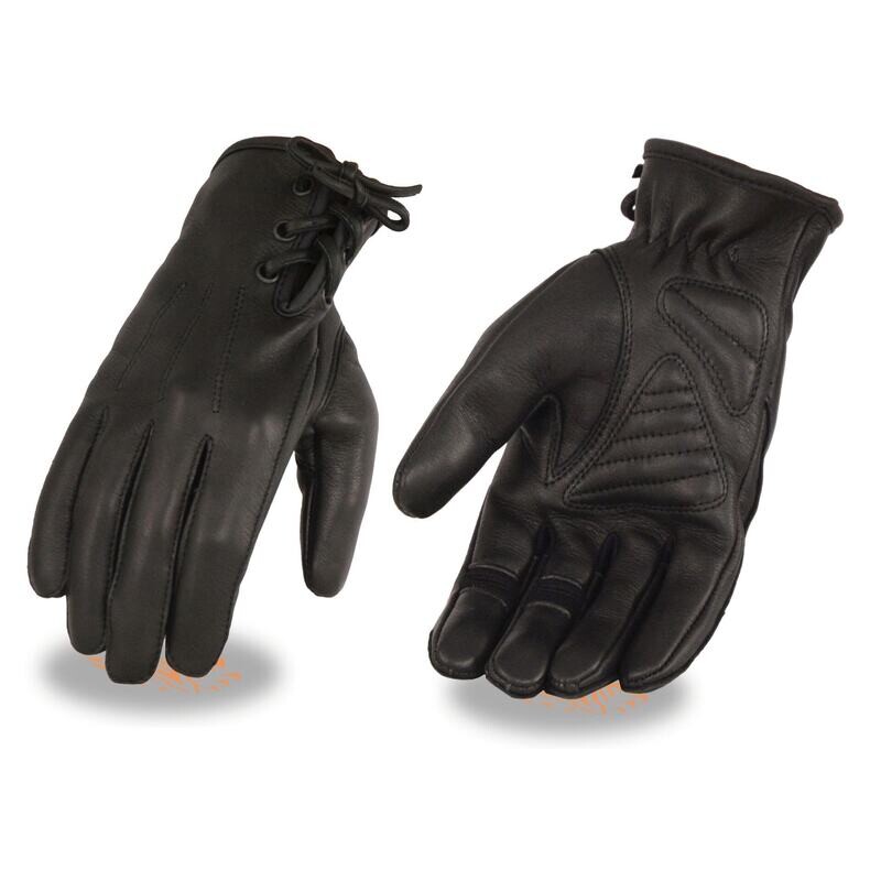 Women’s Deerskin Leather Riding Glove w/ Gel Pam & Laced Wrist
Brand : Milwaukee Leather
