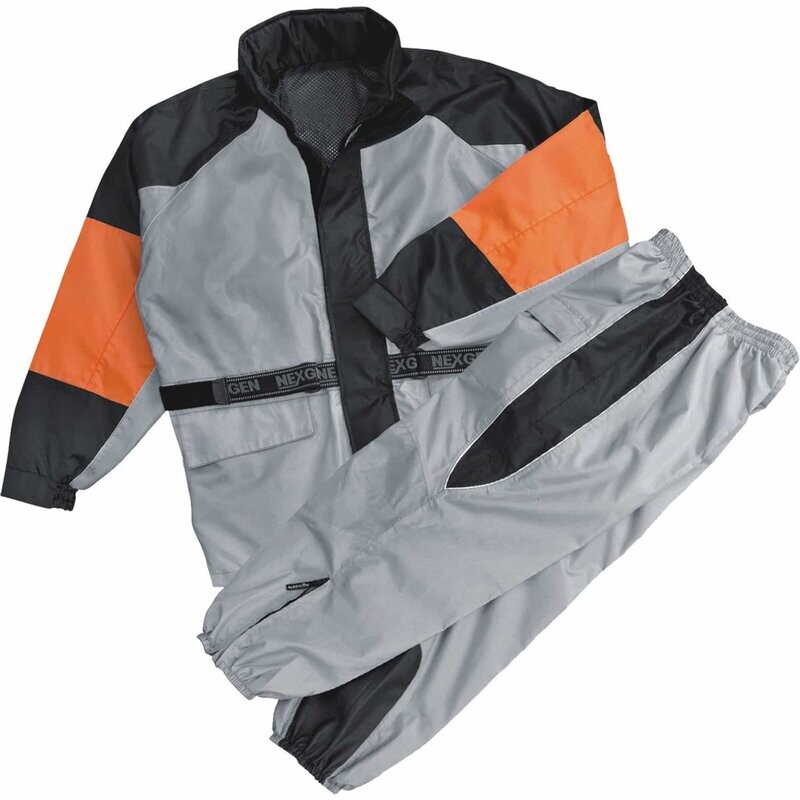 Women’s Orange & Silver Rain Suit Water Resistant w/ Reflective Piping
Brand : Milwaukee Leather Performance Apparel