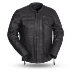 RAIDER - MEN'S MOTORCYCLE LEATHER JACKET (BLACK)