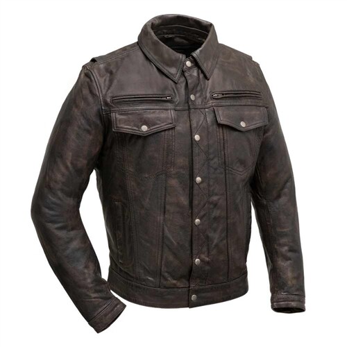 VILLAIN - MEN'S MOTORCYCLE LEATHER JACKET