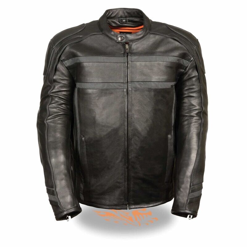 Men’s Reflective Band & Piping Scooter Jacket