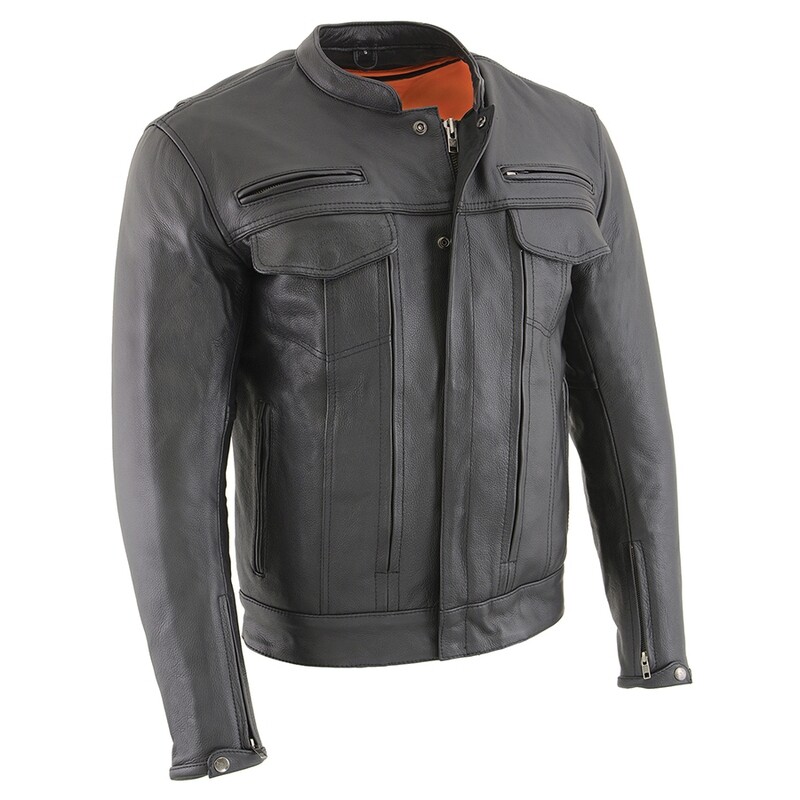 Men’s Vented Scooter Jacket w/ Cool Tec® Leather & Utility Pockets
Brand : Milwaukee Leather