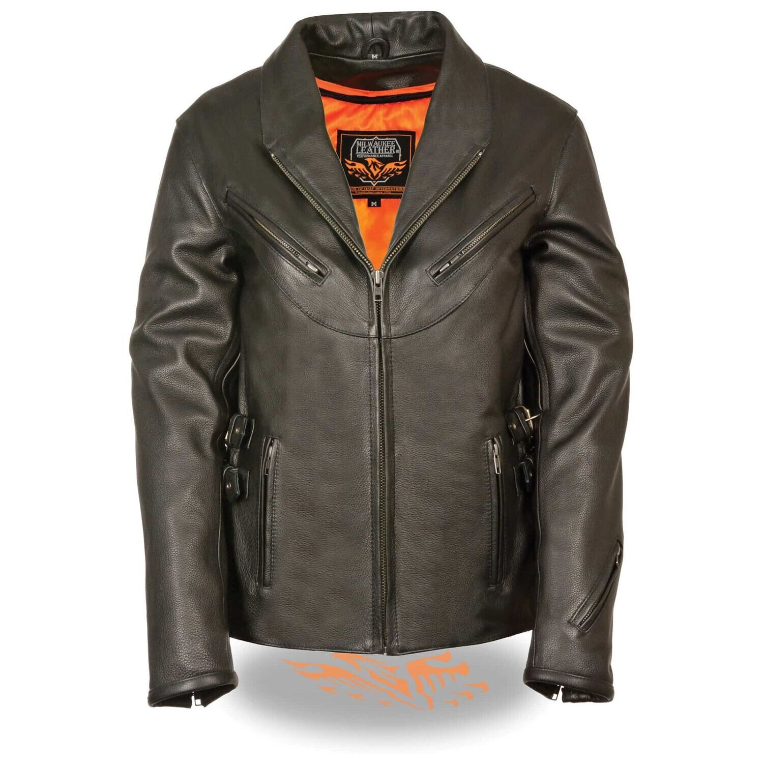 Women’s Updated Vented Jacket w/ Side Buckles
Brand : Milwaukee Leather