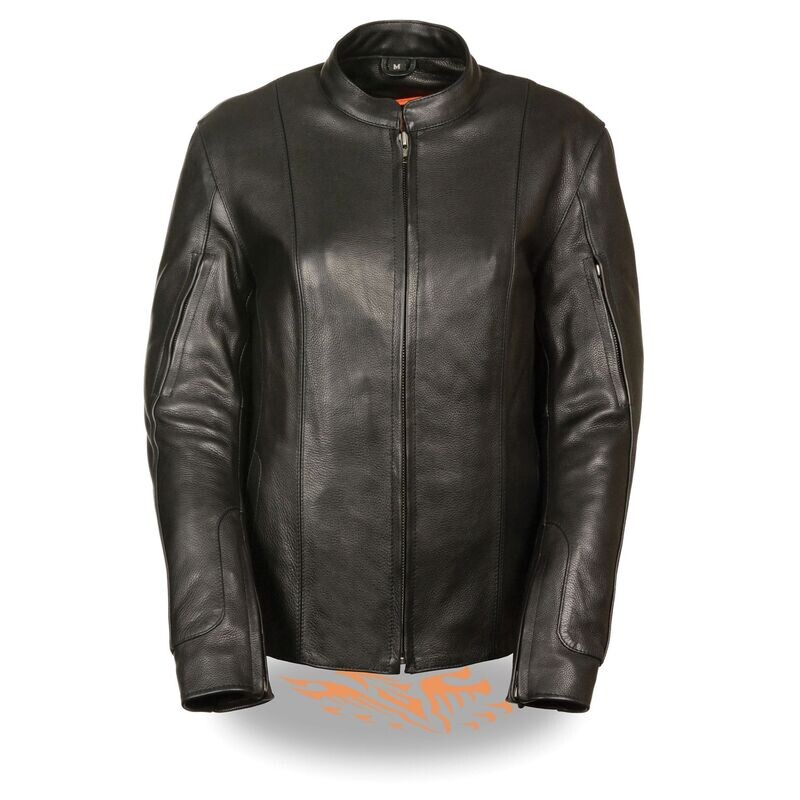 Women’s Racer Style Jacket w/ Side Buckles
Brand : Milwaukee Leather