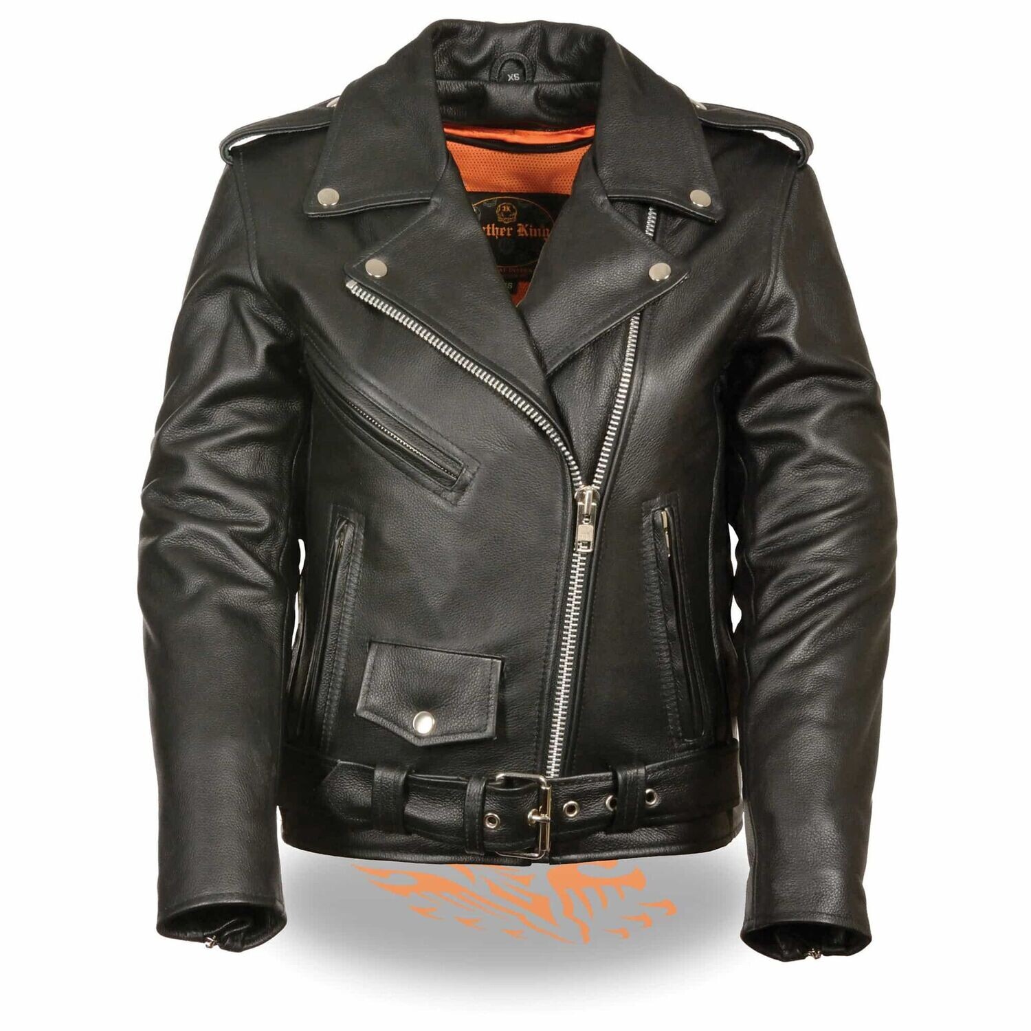 Women’s Full Length Traditional Leather Police Jacket
Brand : Milwaukee Leather