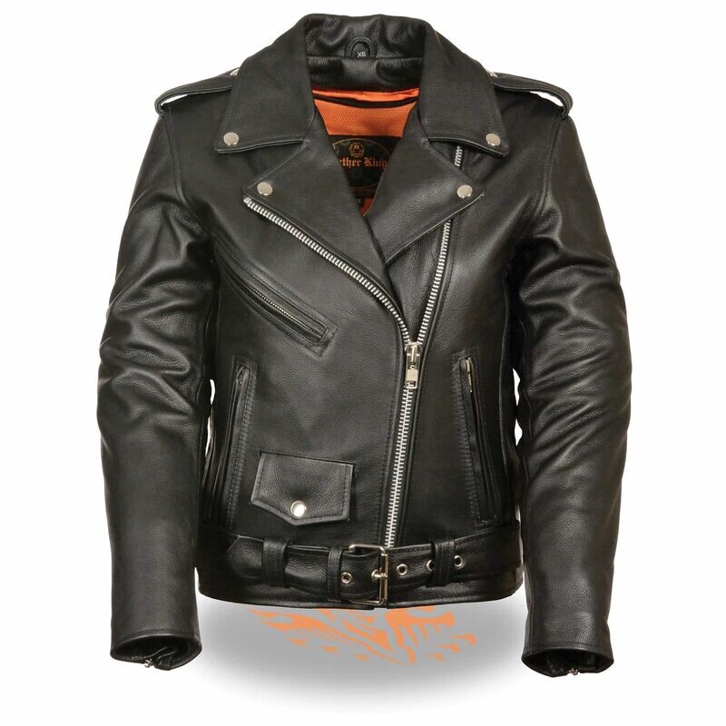 Women’s Full Length Traditional Leather Police Jacket
Brand : Milwaukee Leather