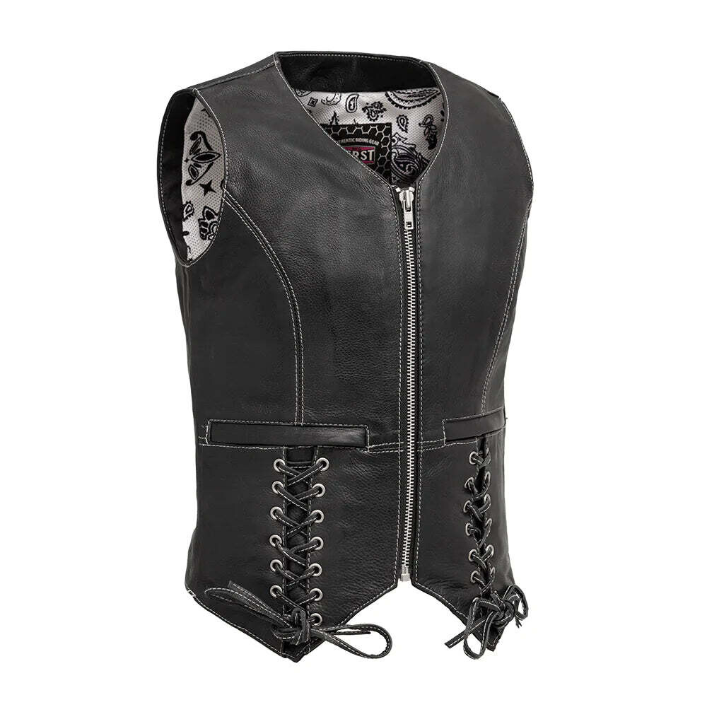 Love Lace - Women's Motorcycle Leather Vest