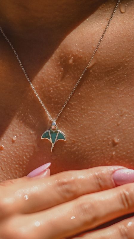 Colar Arraia Verde-Turquesa · Prata 925