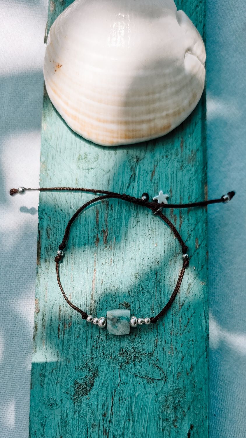 Pulseira Amazonita Quadrada