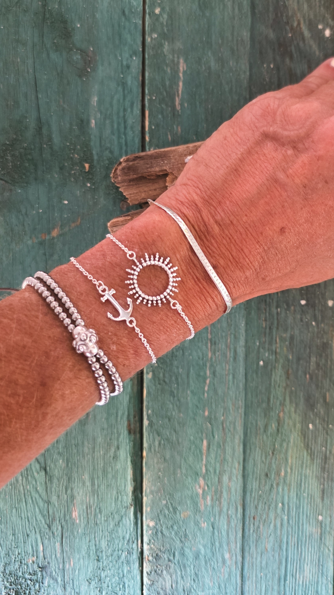 Pulseira Âncora prata 925