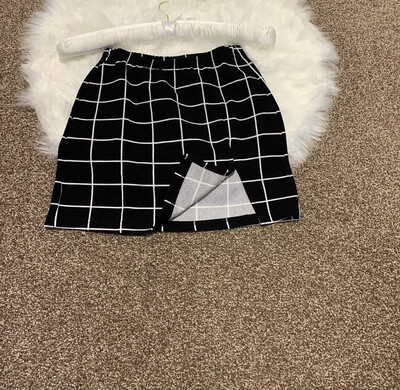 Split Grid Skirt