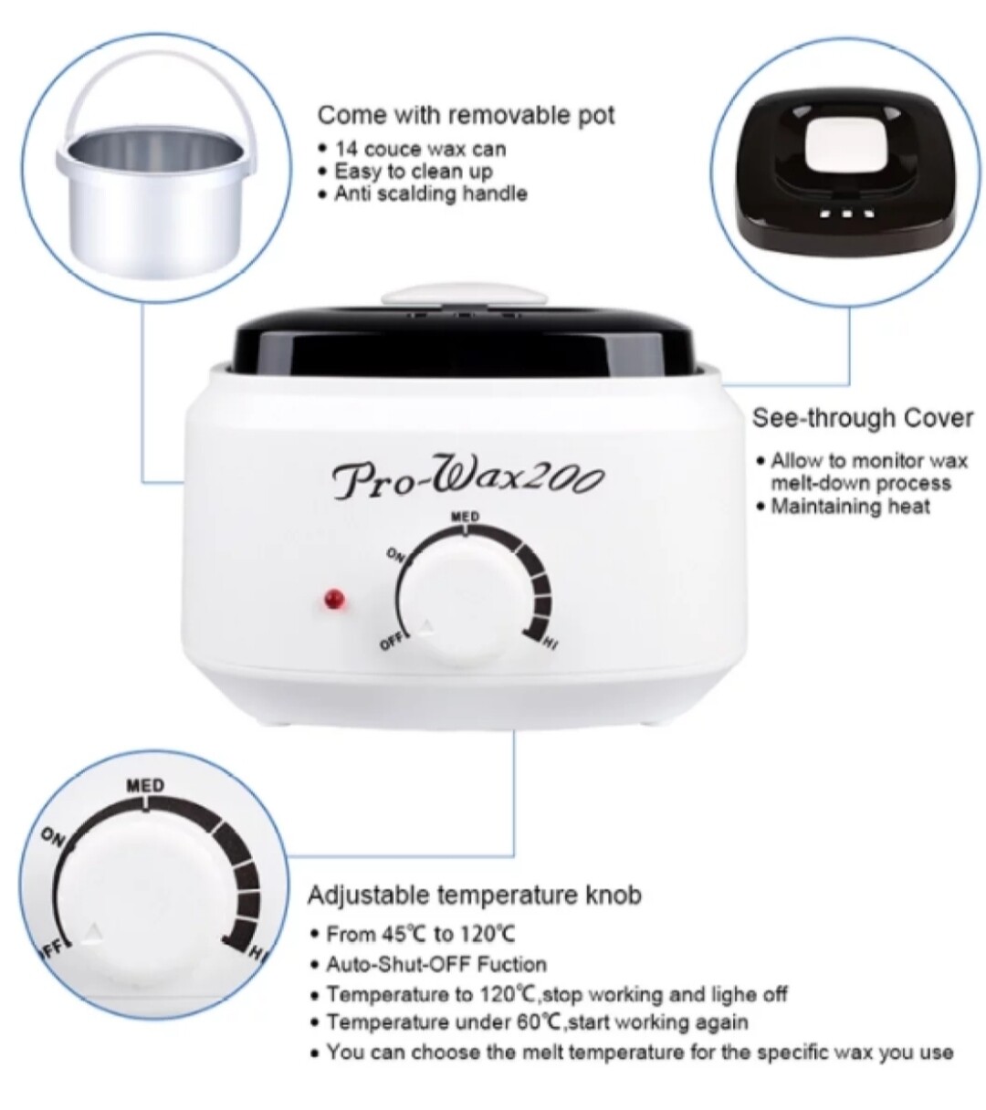 Prowax Heater Version 200 + Free Beans + Gloves