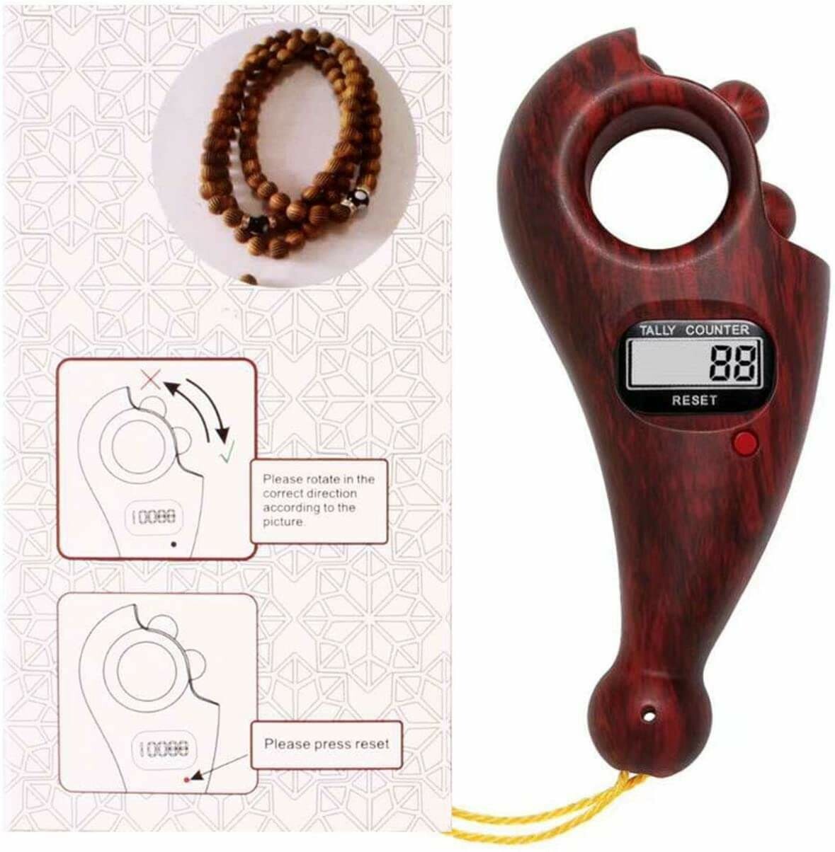 Digital Tally Counter with Beads Misbaha AKA Tasbeeh