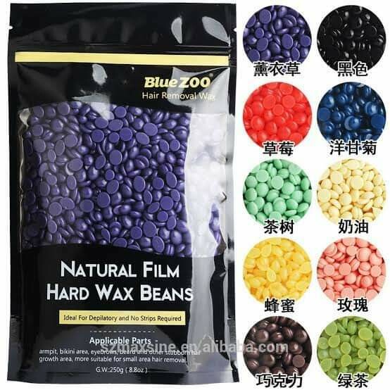Natural Film Hard Wax Beans - Wax Beans - Imported Wax Beans - Hair Removing Hard Beans Wax Painless Beauty Wax Beans Hair Removal Wax Beads for All Skins Wax Beans for Face Body Legs 100g