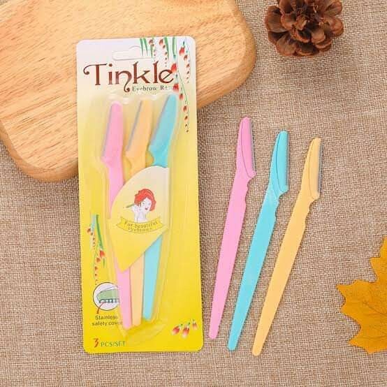 Tinkle Eyebrow Razor Pack of 3 Multicolor With Beautiful Packaging