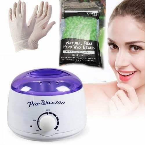 100% Original Wax Heater and Warmer Machine - Prowax Heater - Pro Wax 100 With Free Imported 100gm Wax Beans + 1 Pair Disposable Gloves