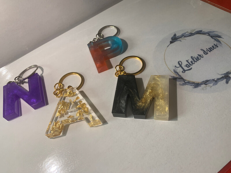 Porte clef toute lettre et chiffres