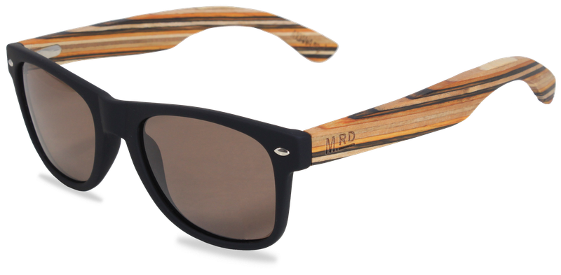 MoanaRoad 50/50s Wooden Stripy (橫紋架配茶色偏光鏡片) #452