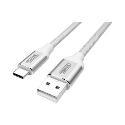 UNITEK 1M USB2.0 TO TYPE-C BRAIDED CABLE, SILVER (Y-C4025ASL)