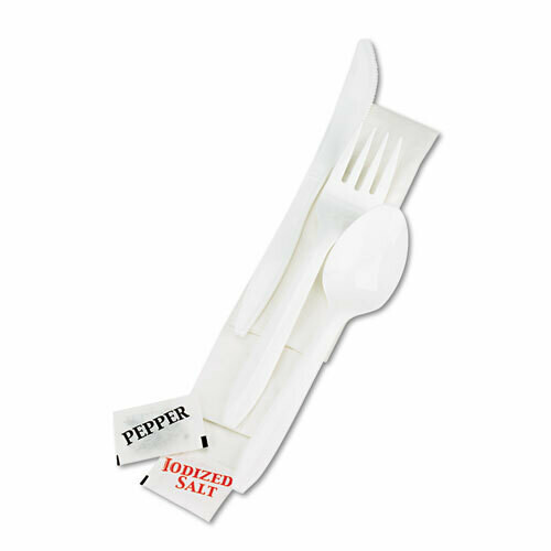 6pc Heavy Duty Cutlery Kit ( Fork+Knife+Spoon+Salt+Pepper) | 250pc
