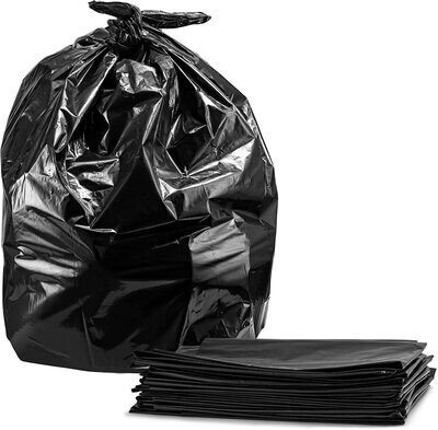 35'x47'Garbage bags Extra Strong (Black & Clear)- 100pcs per case
