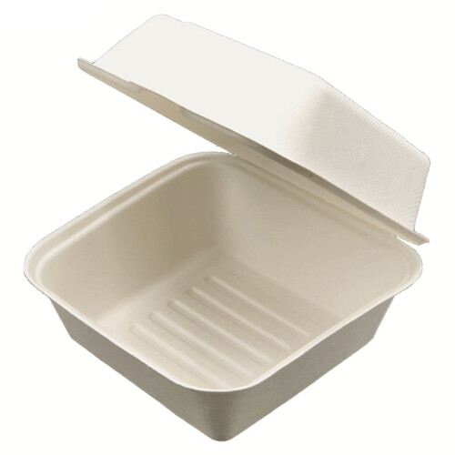 551 Bagasse Clamshell Containers  | 500 pcs
