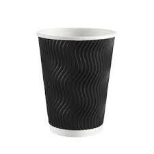 8 oz  Ripple Paper Hot Drink Cups  with 1,000 Lids- 500/ Cups