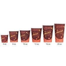 8 oz  Printed Paper Hot Drink Cups  with 1,000 Lids- 1000/ Cups