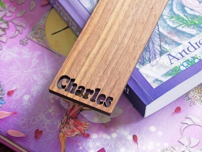 Personalised Wooden Named  Bookmark 