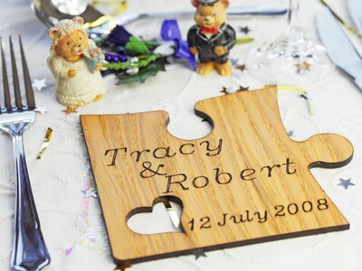 Personalised Wooden Wedding Favour -Puzzle -  wedding range