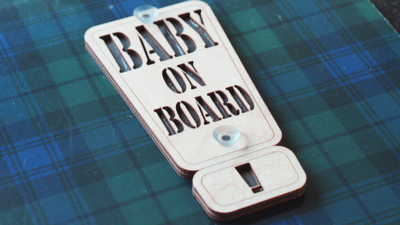 Bespoke  Wooden Baby on Board Sign