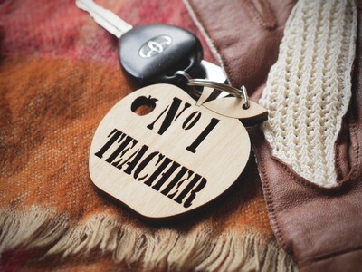 Personalised Wooden Apple Keyring Personalised Wooden Apple Keyring