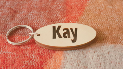 Personalised - Wooden - Tag Key Ring
