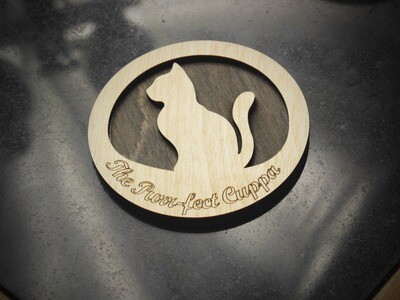 Cat Per - fect Cuppa Coaster - Single Cat Per - fect Cuppa Coaster - Single