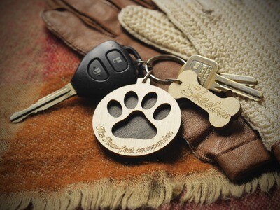 Round Paw Keyring - the paw -fect companion