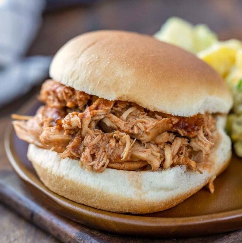 Chopped Chicken BBQ Sandwich