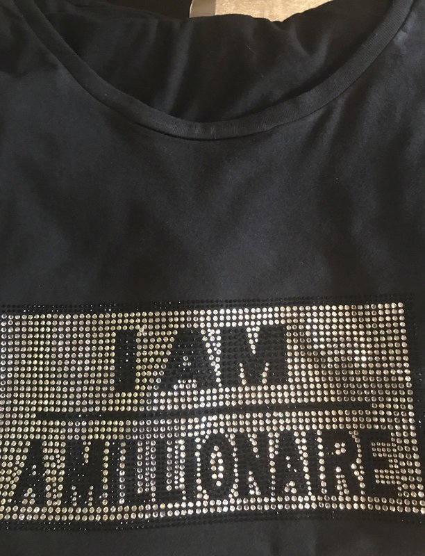 I Am A Millionaire Rhinestone T-Shirt