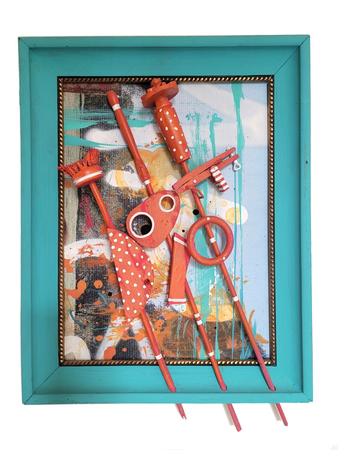 Assemblage mit Geschirrbürste