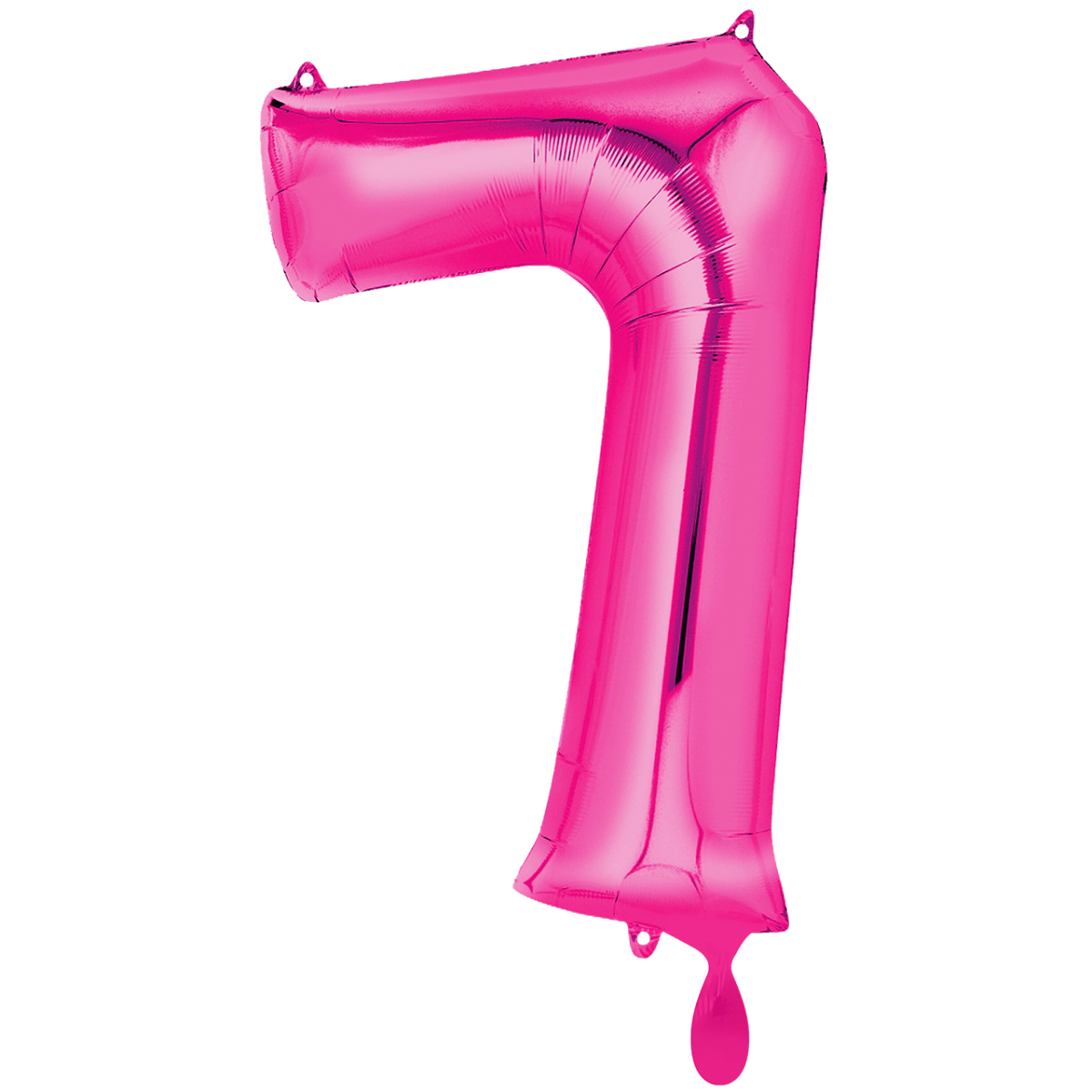 Folienballon XXL "Zahl 7 Pink" - 86 cm - gefüllt