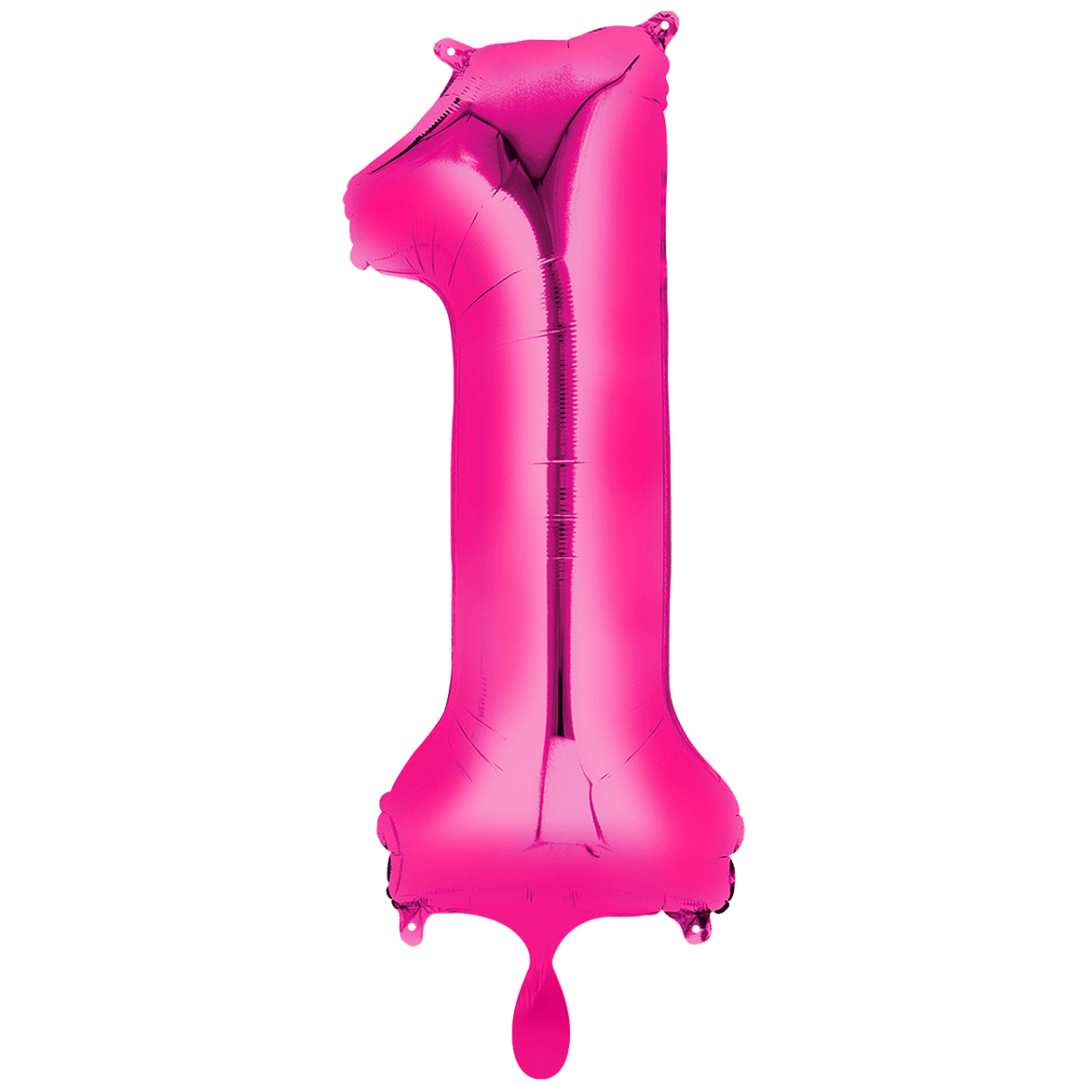 Folienballon XXL "Zahl 1 in Pink" - 86 cm - gefüllt