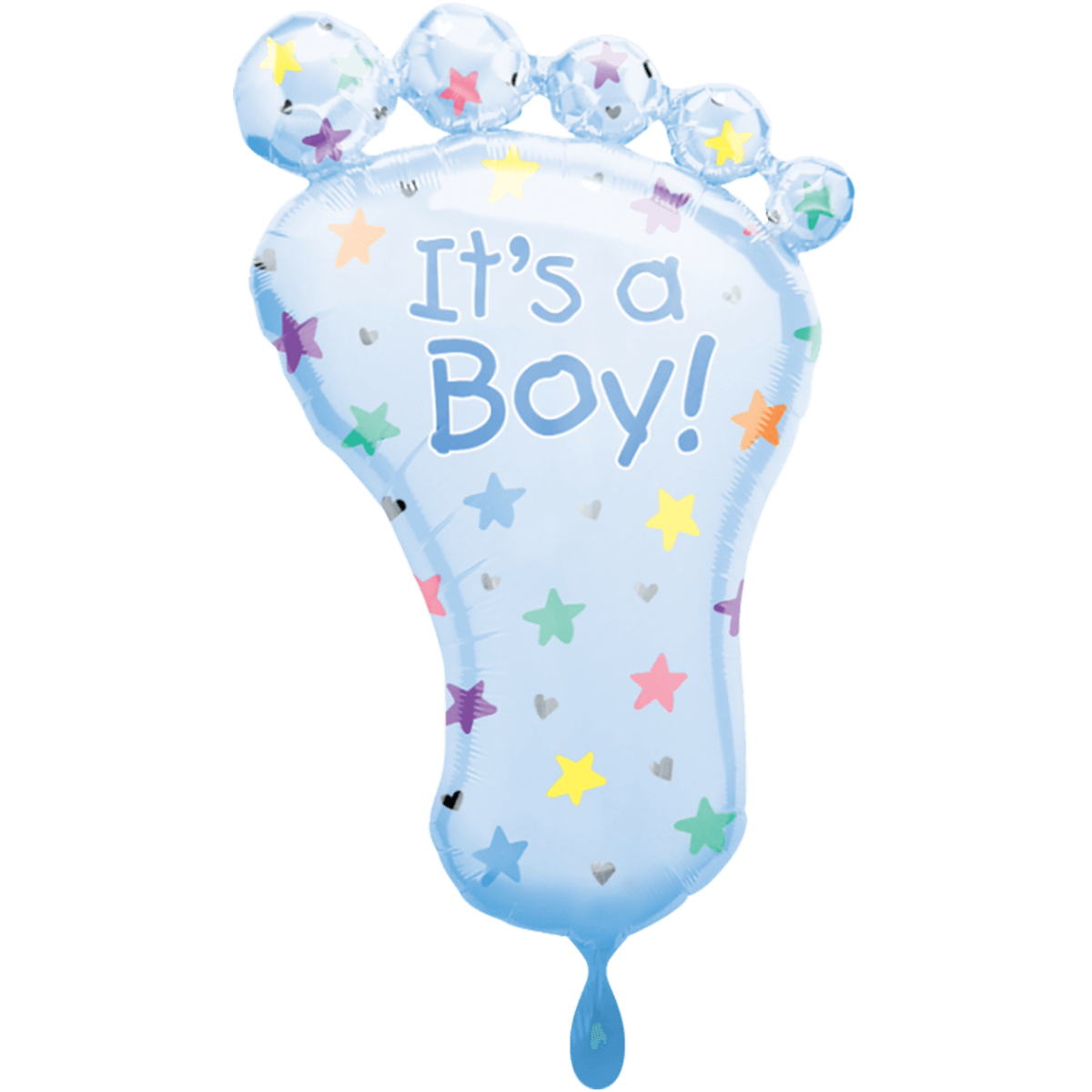 Folienballon XXL "It's a Boy Foot" - 82 cm - gefüllt