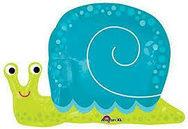 Folienballon XL "Happy Snail" - 50 cm - gefüllt