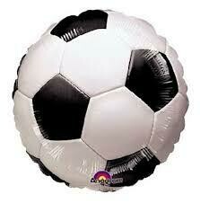 Folienballon "Fussball" - 45 cm - gefüllt