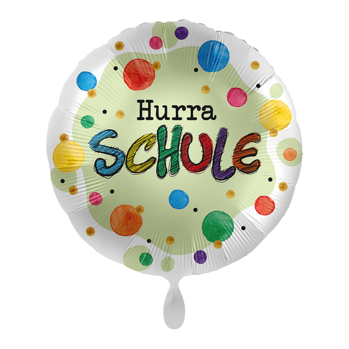 Folienballon "Hurra Schule" - 43 cm - gefüllt