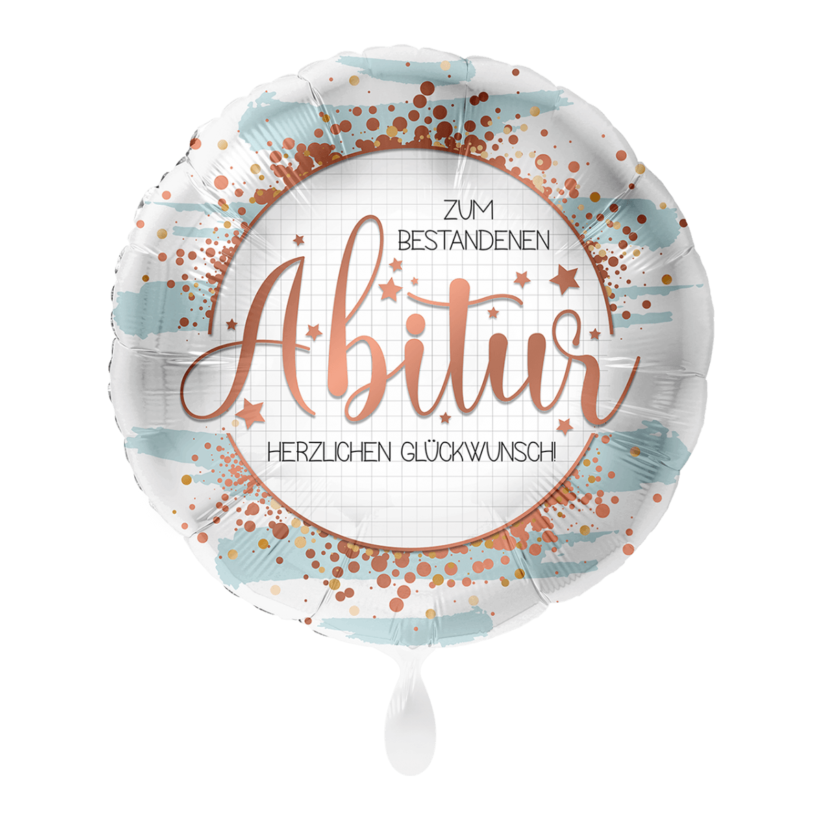 Folienballon "Abitur Glückwunsch" - 43 cm - gefüllt