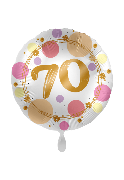 Folienballon Folienballon "70 Shiny Dots" - 43 cm - gefüllt