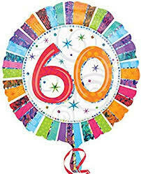 Folienballon Folienballon "60 Radiant" - 43 cm - gefüllt