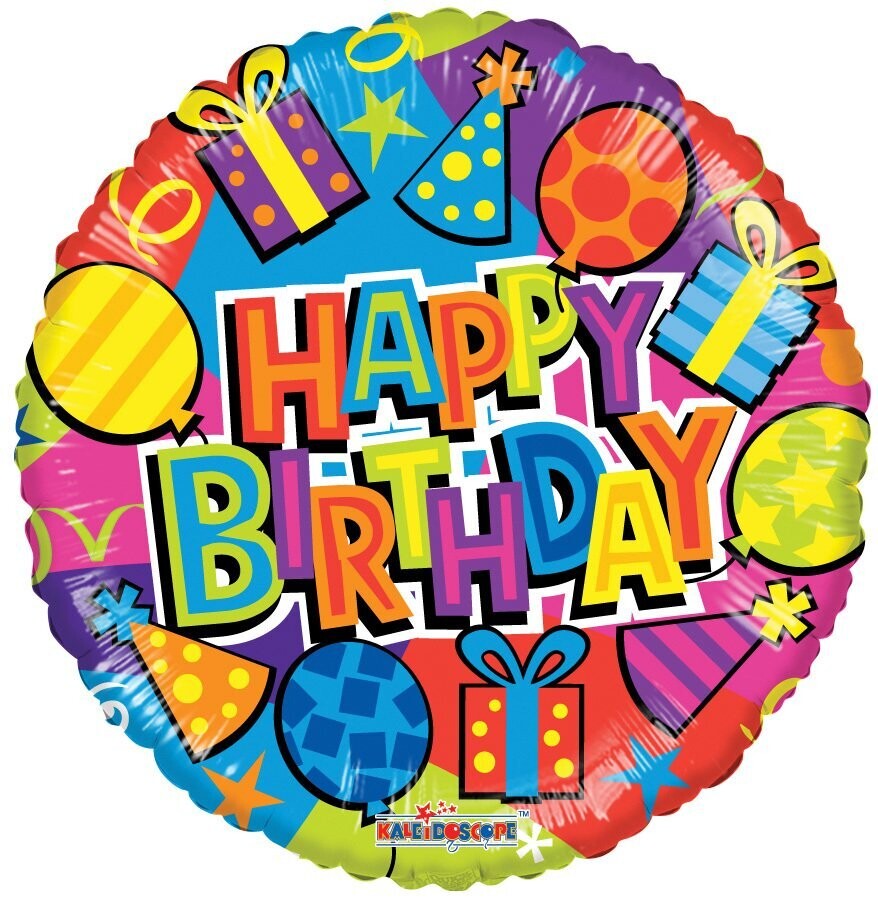 Folienballon "Happy Birthday Gelly Beans" - 45 cm - gefüllt